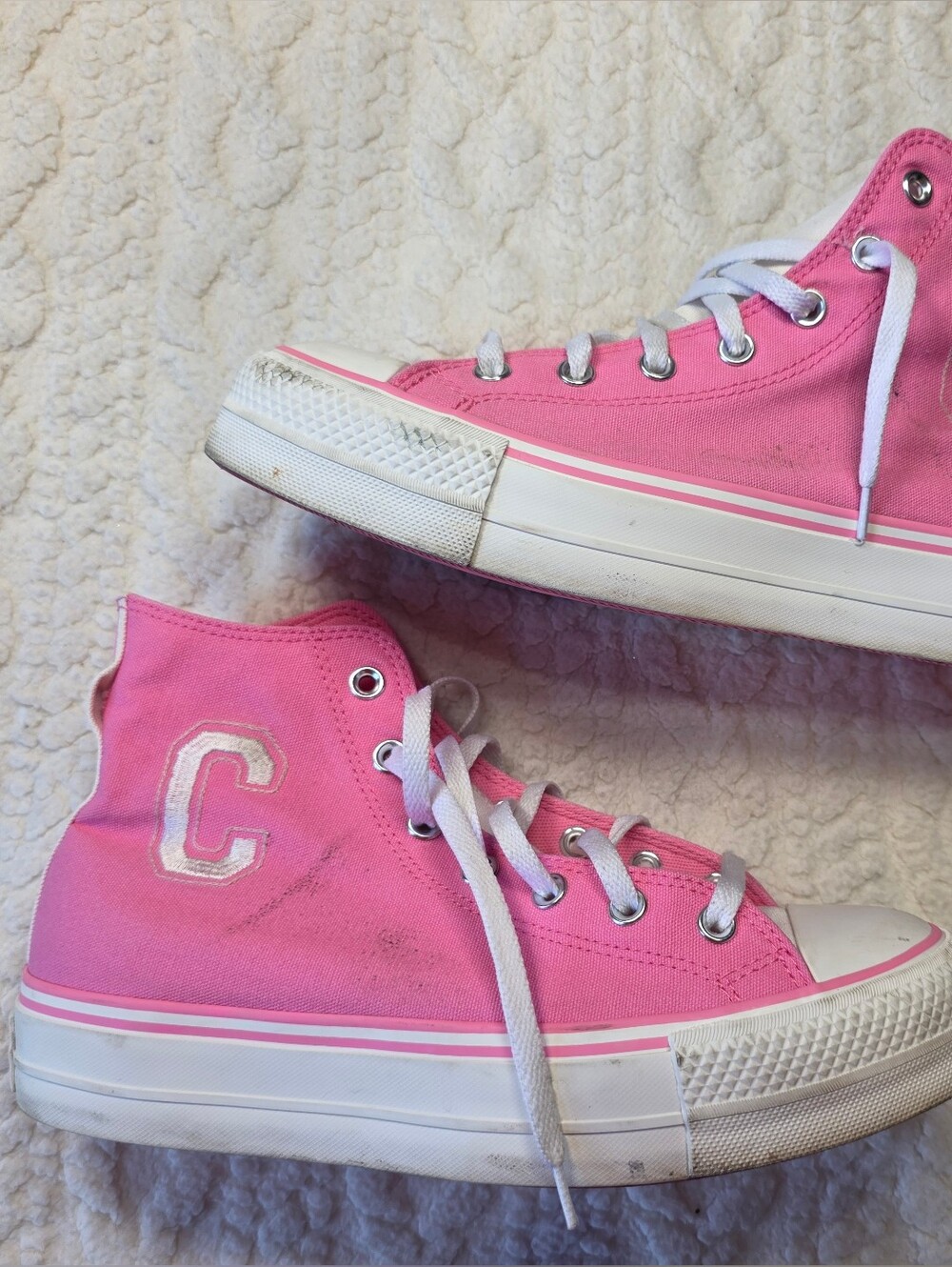 Converse Chuck Taylor All Star Platform Pink High Top Sneakers Women’s 10 - Picture 7 of 10
